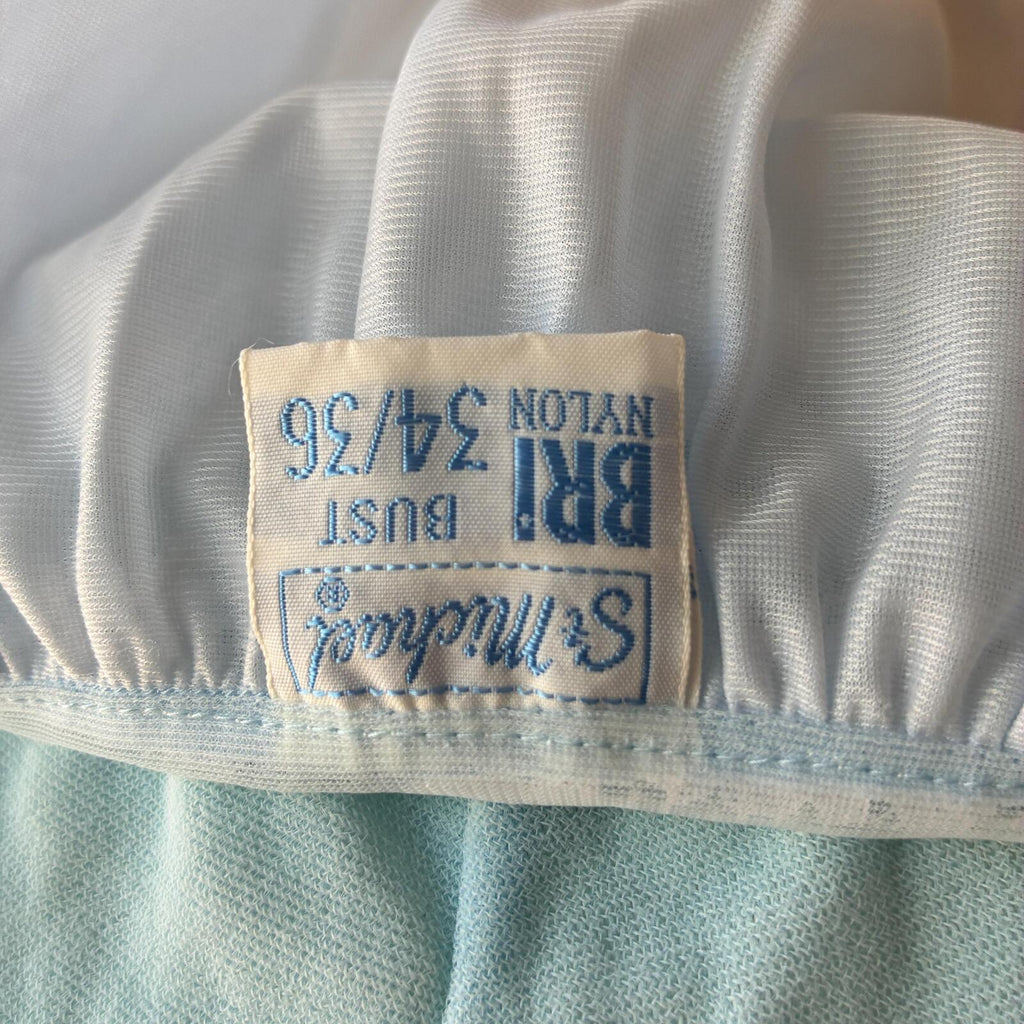 Baby Blue St Michael M&S 1960s Nylon Nightdress