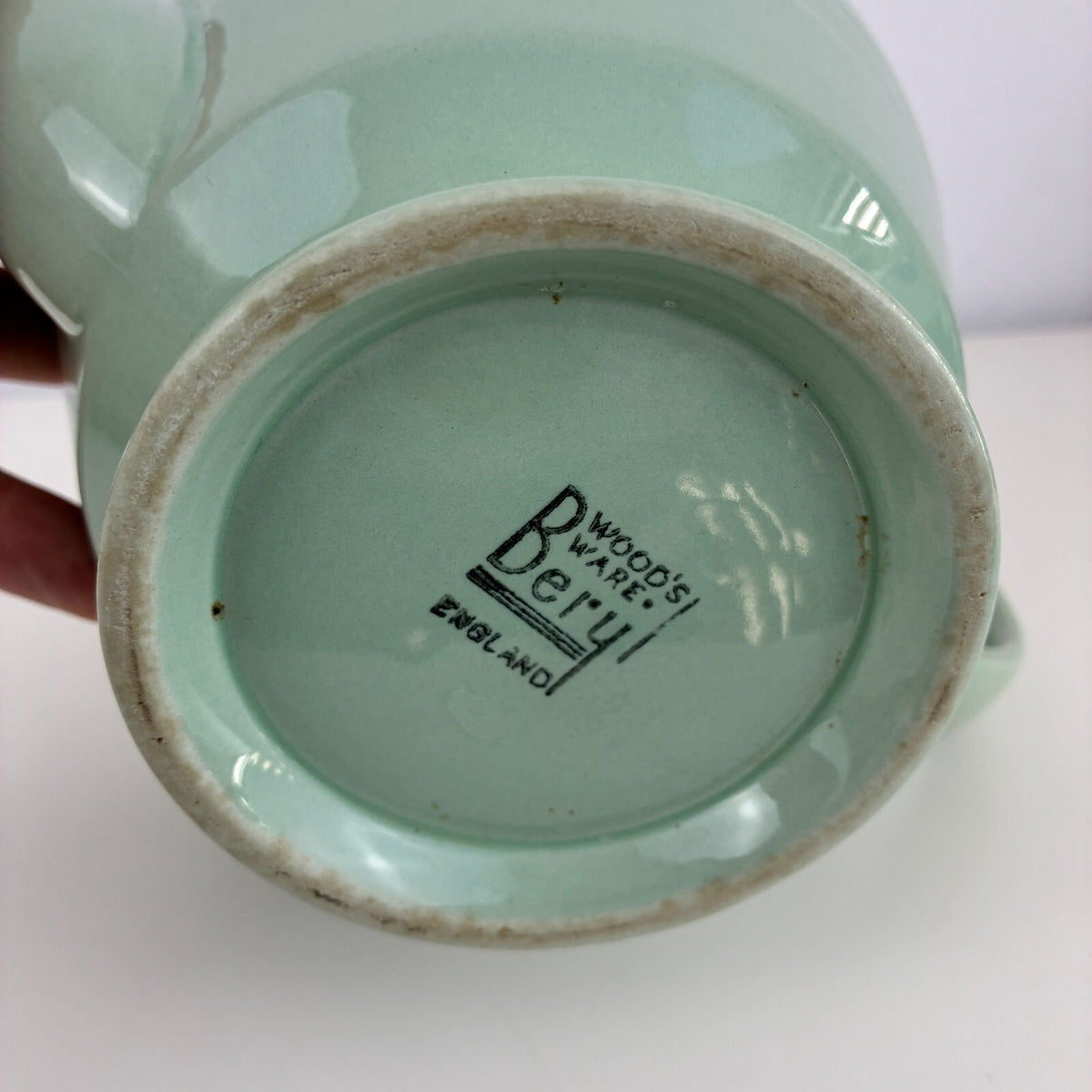 Woods Ware Beryl Green Teapot 2 Pints Mid Century Vintage
