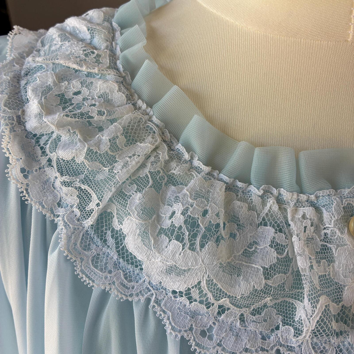 Baby Blue St Michael M&S 1960s Nylon Nightdress