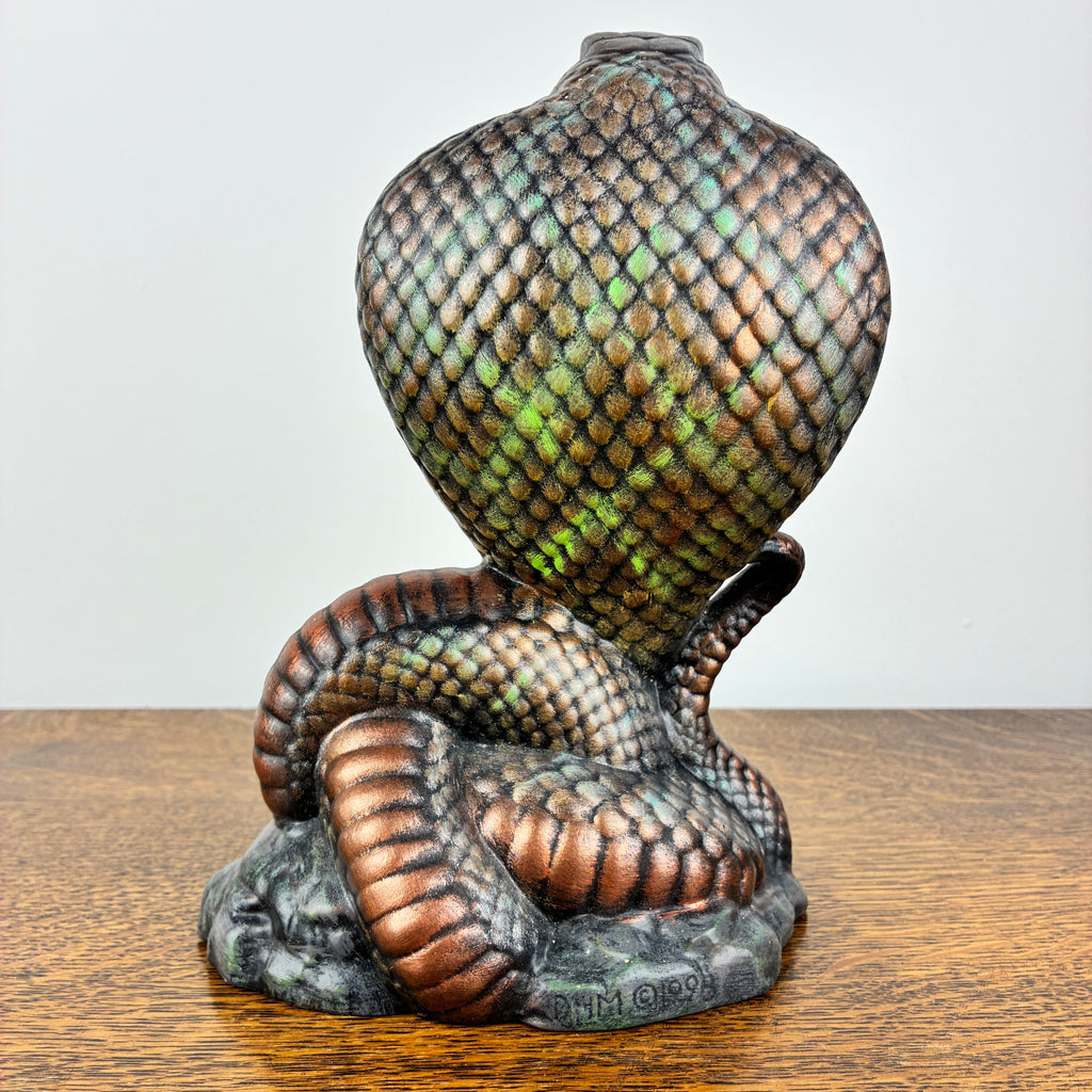 Cobra Snake Ceramic Figurine – Bronze Effect Hand Painted