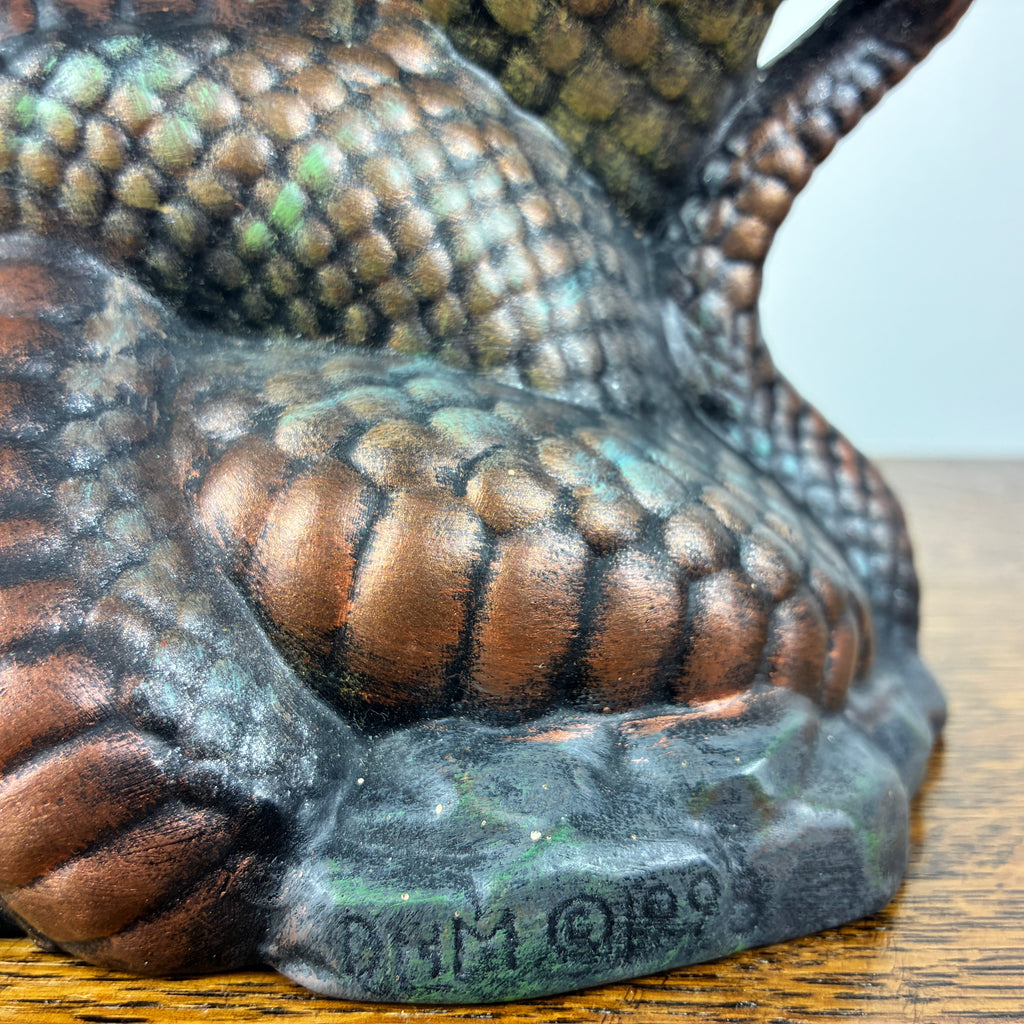 Cobra Snake Ceramic Figurine – Bronze Effect Hand Painted