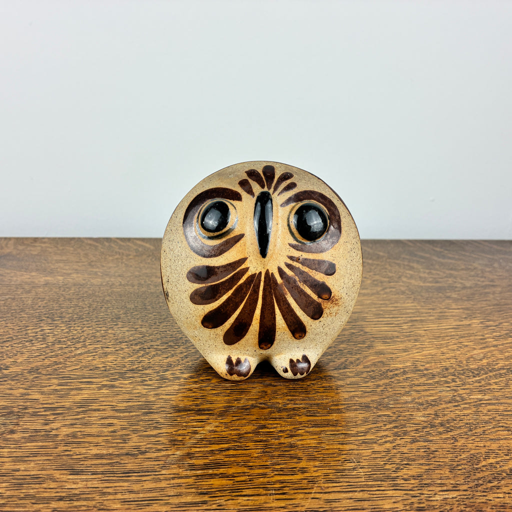 Vintage Tonalá Pottery Owl – Mexican Ceramic Folk Art Figurine