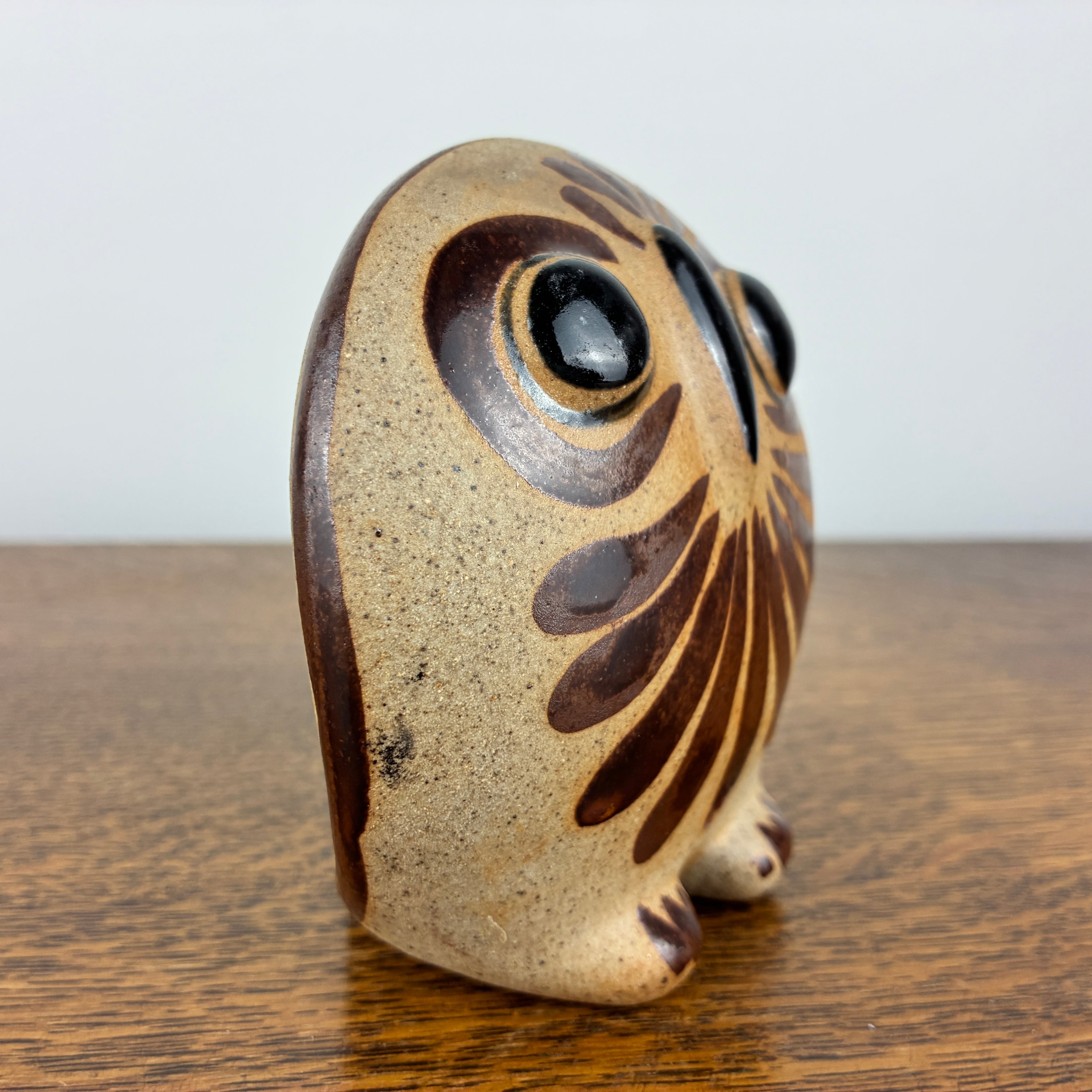 Vintage Tonalá Pottery Owl – Mexican Ceramic Folk Art Figurine