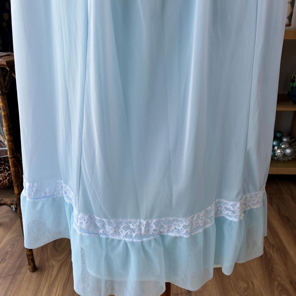 Baby Blue St Michael M&S 1960s Nylon Nightdress